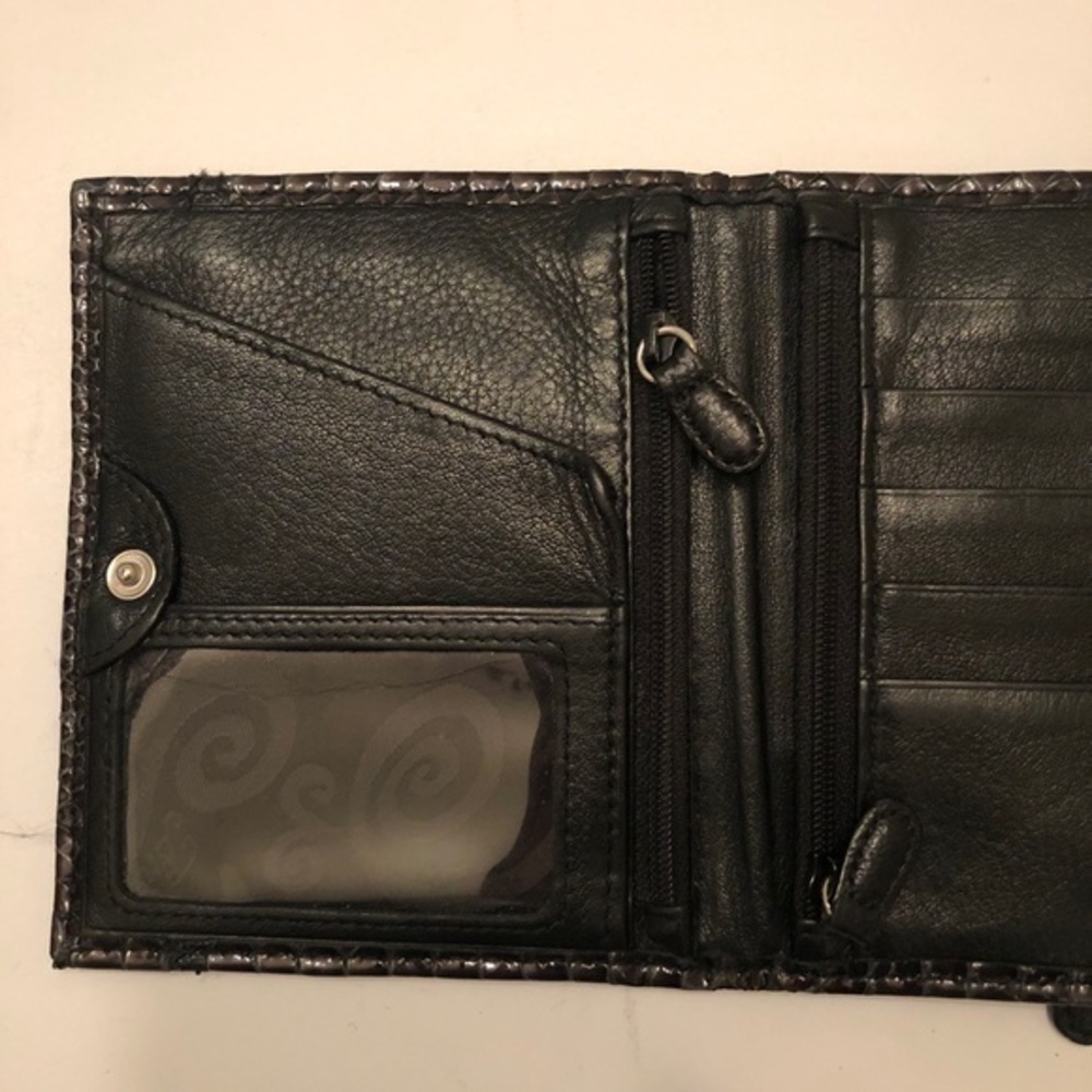 Brighton python snakeskin embossed leather wallet - Picture 4 of 6